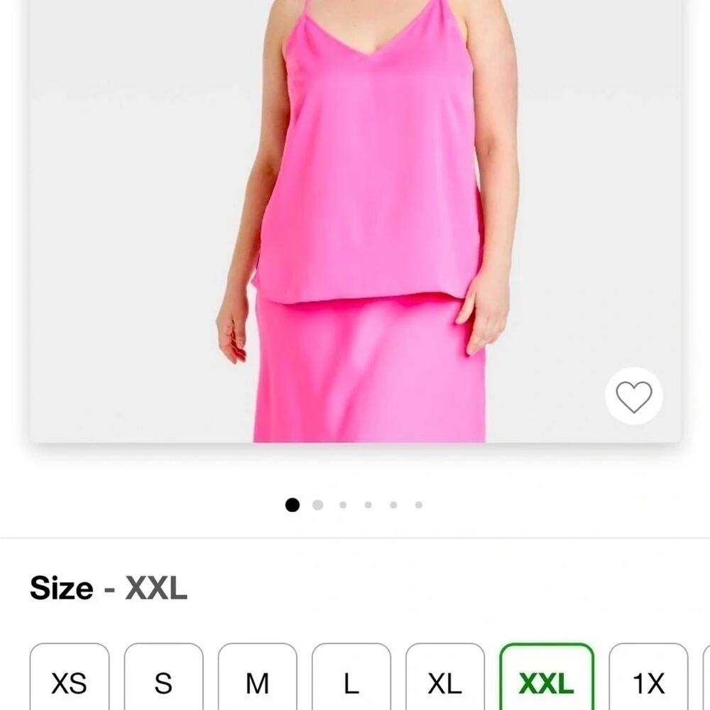 A New Day Hot Pink Spaghetti Strap‎ Top
